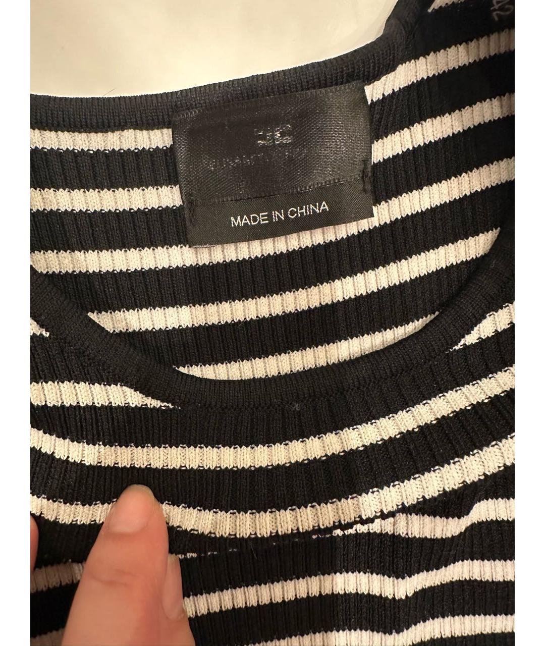 ELISABETTA FRANCHI Черное повседневное платье, фото 3