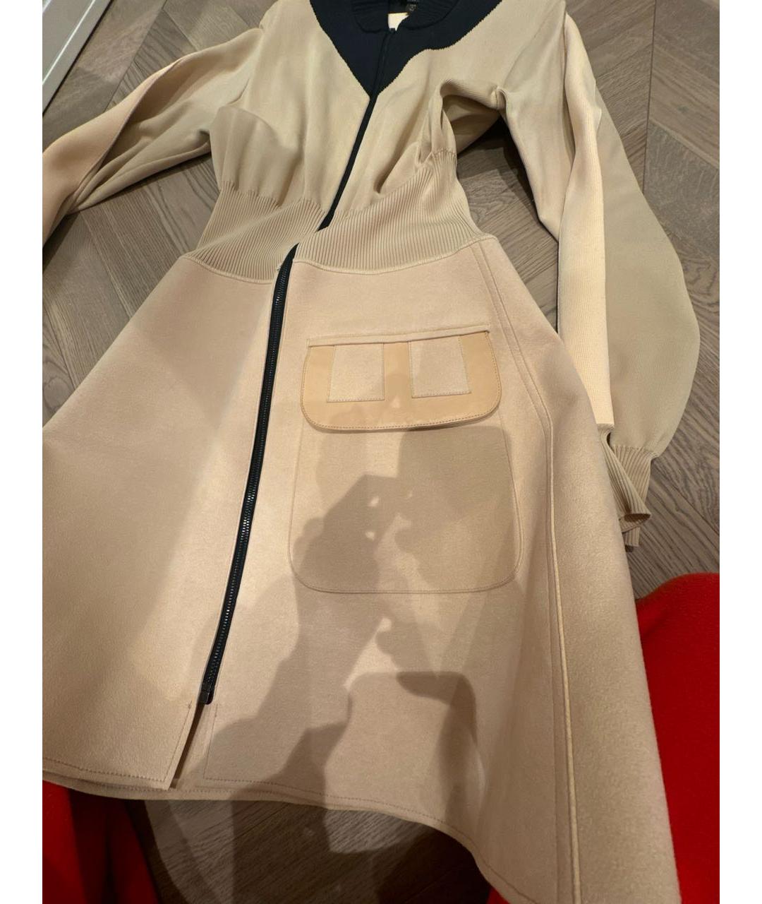 LOUIS VUITTON Бежевое полиамидовое повседневное платье, фото 3