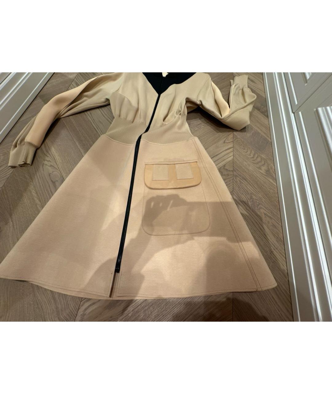 LOUIS VUITTON Бежевое полиамидовое повседневное платье, фото 4