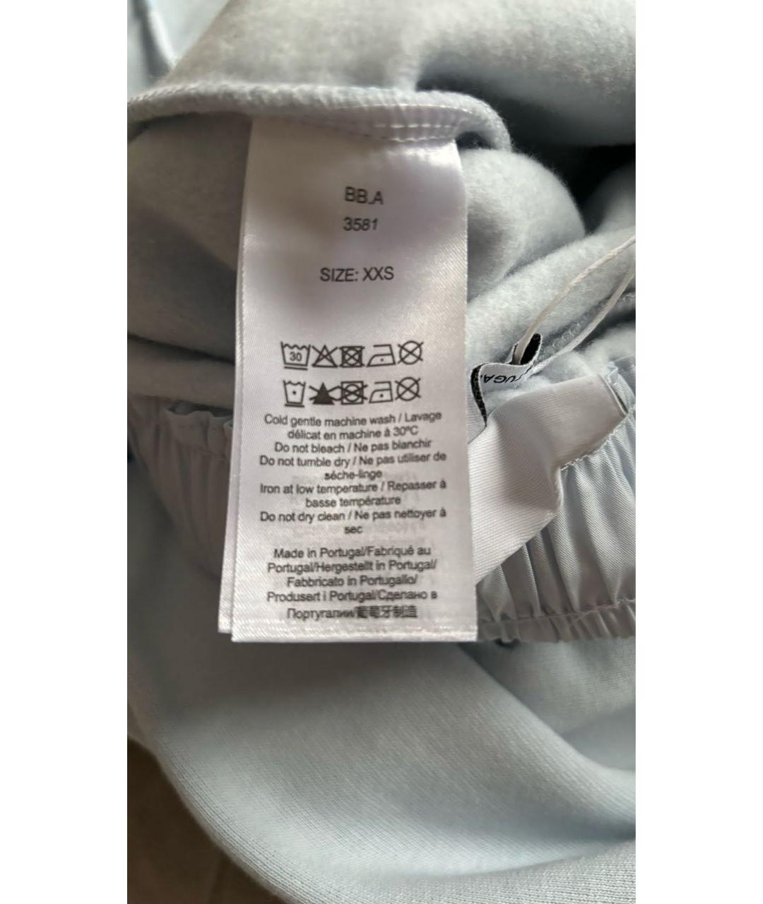 GANNI Голубые хлопковые спортивные брюки и шорты, фото 6