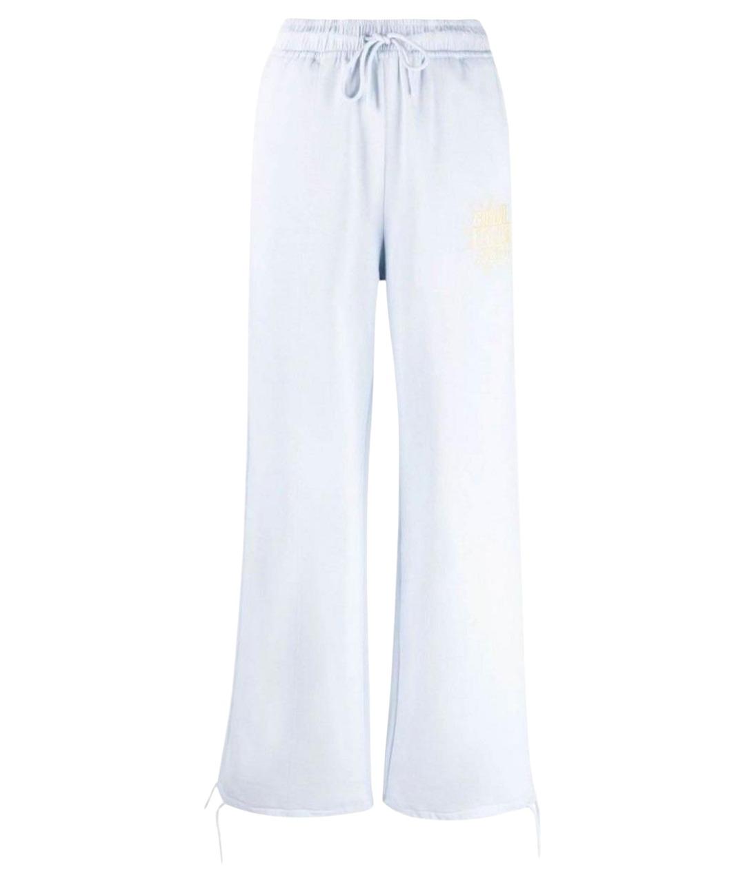 GANNI Голубые хлопковые спортивные брюки и шорты, фото 1