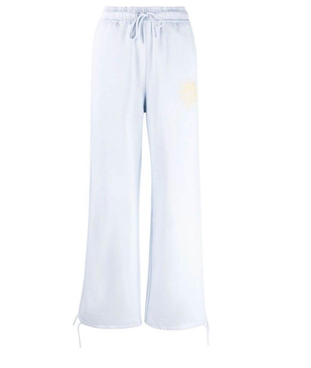 GANNI Голубые хлопковые спортивные брюки и шорты, фото 9