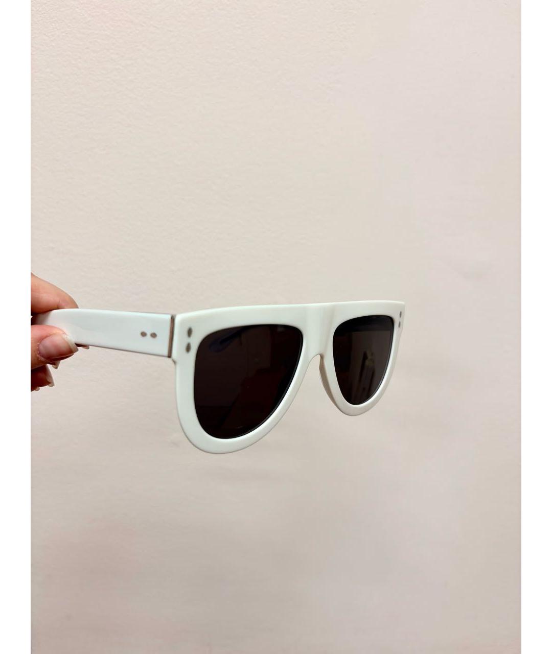 ISABEL MARANT Белые пластиковые солнцезащитные очки, фото 8