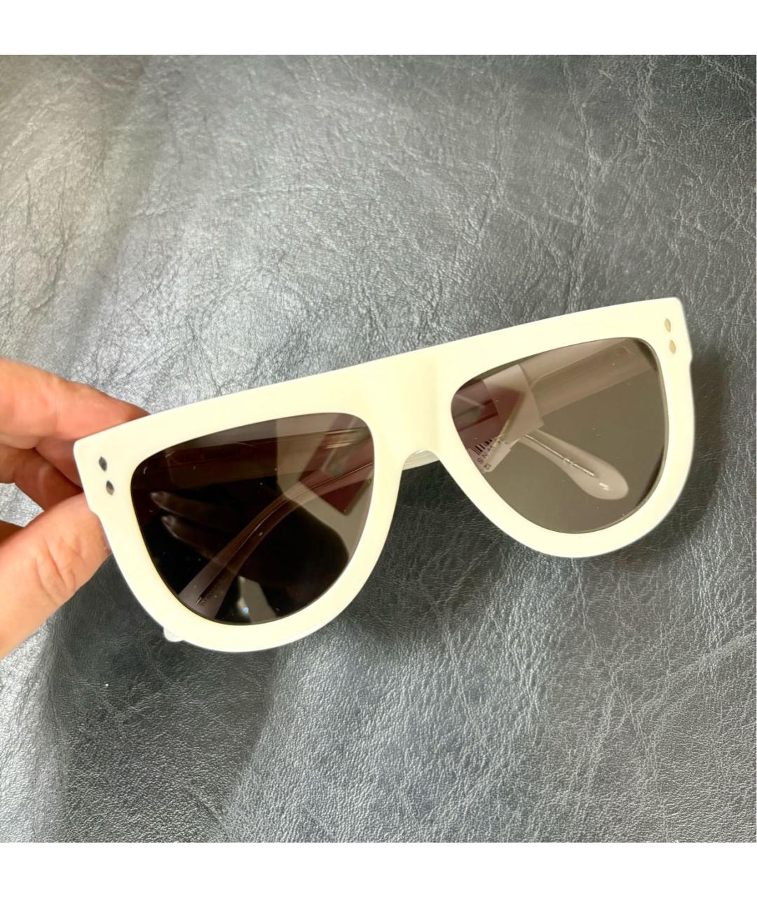 ISABEL MARANT Белые пластиковые солнцезащитные очки, фото 4