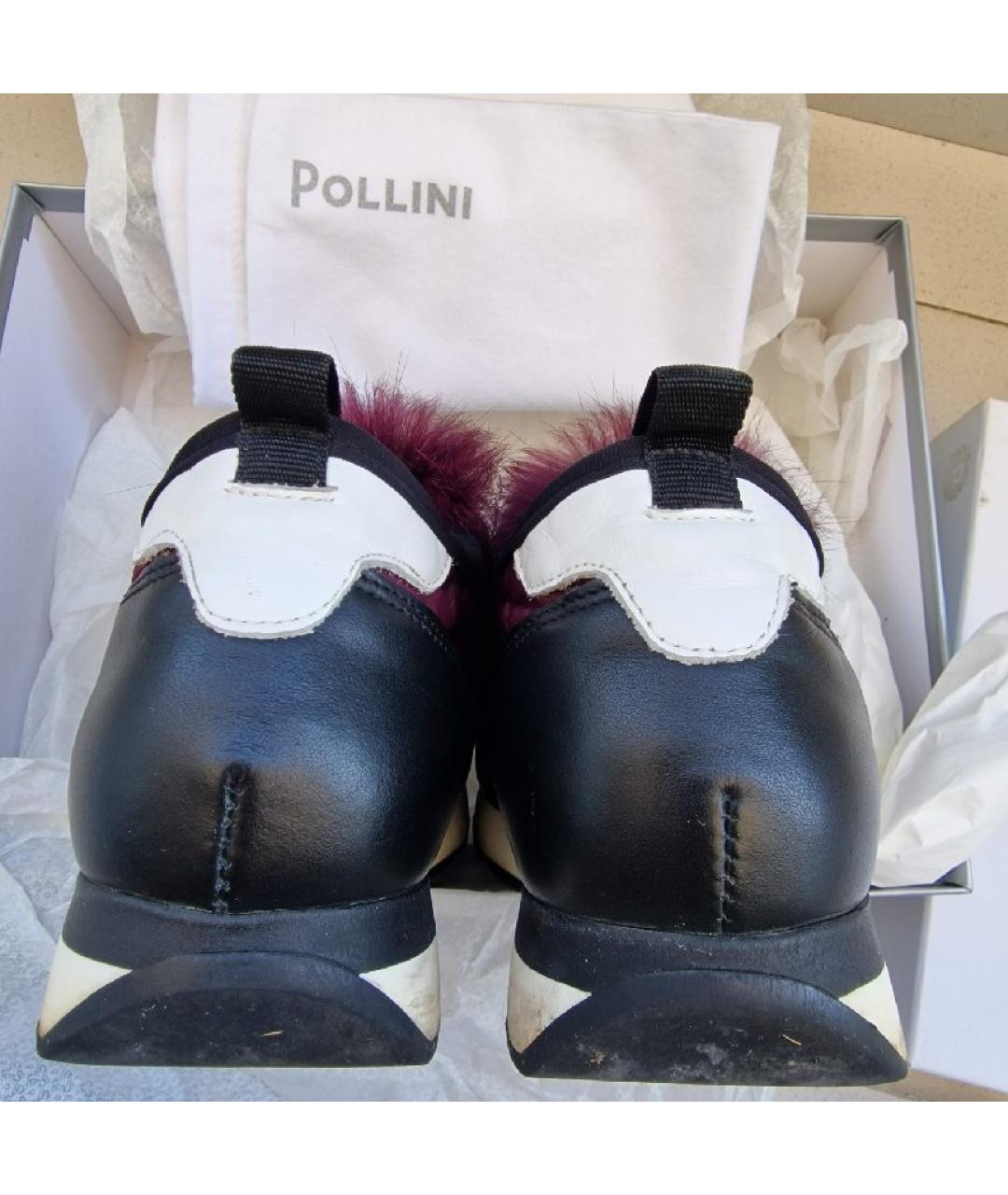 POLLINI Мульти кожаные кроссовки, фото 5