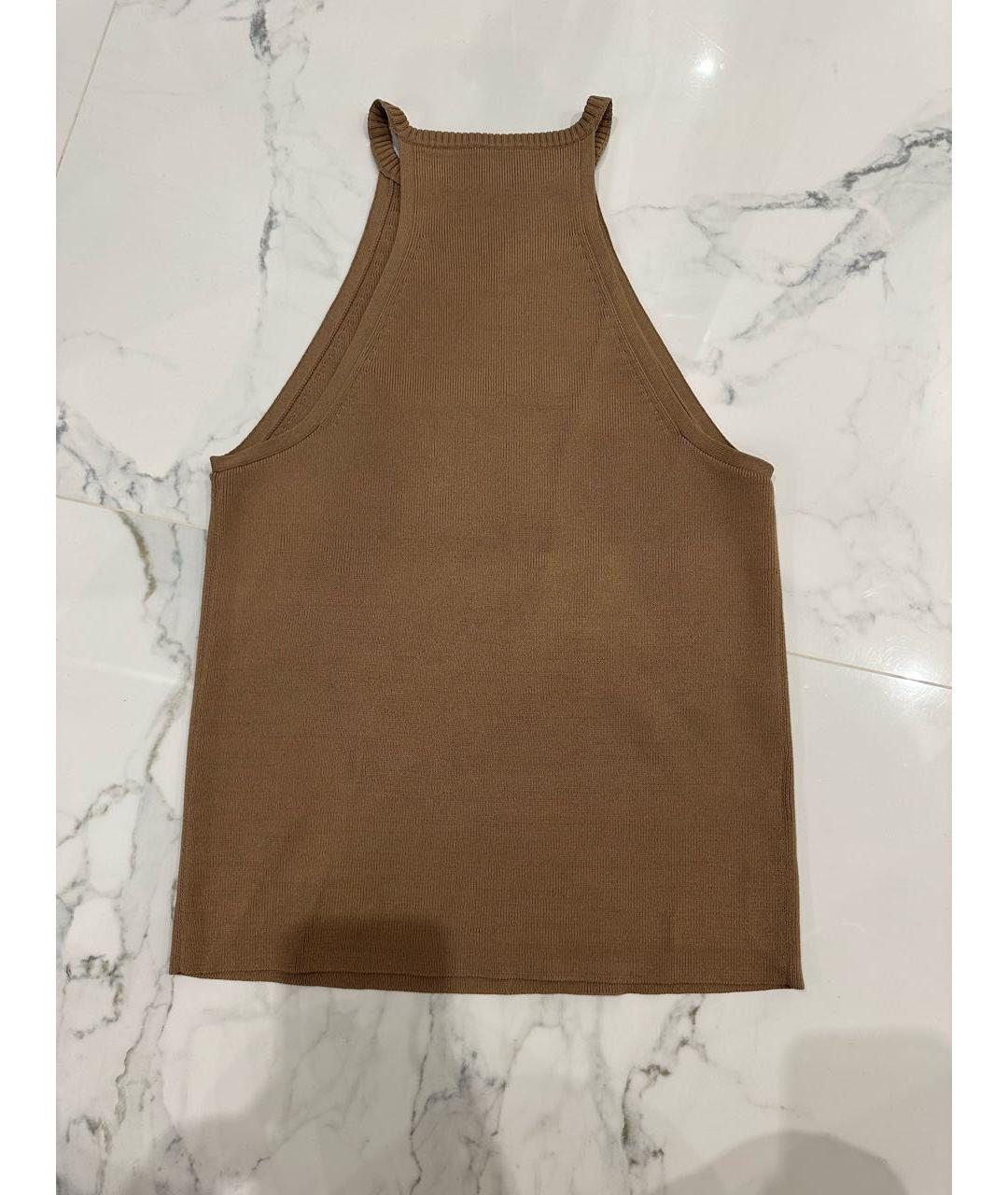 PINKO Бежевая хлопковая майка, фото 2