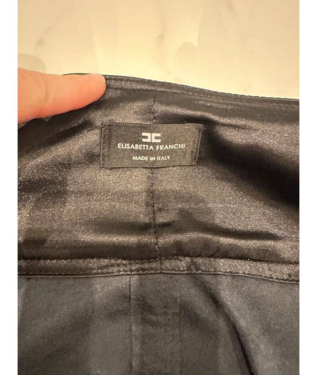 ELISABETTA FRANCHI Черная юбка мини, фото 5