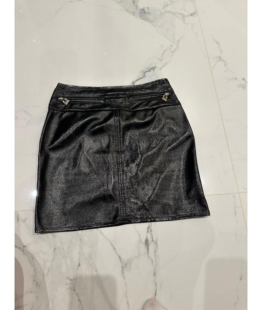 ELISABETTA FRANCHI Черная юбка мини, фото 6