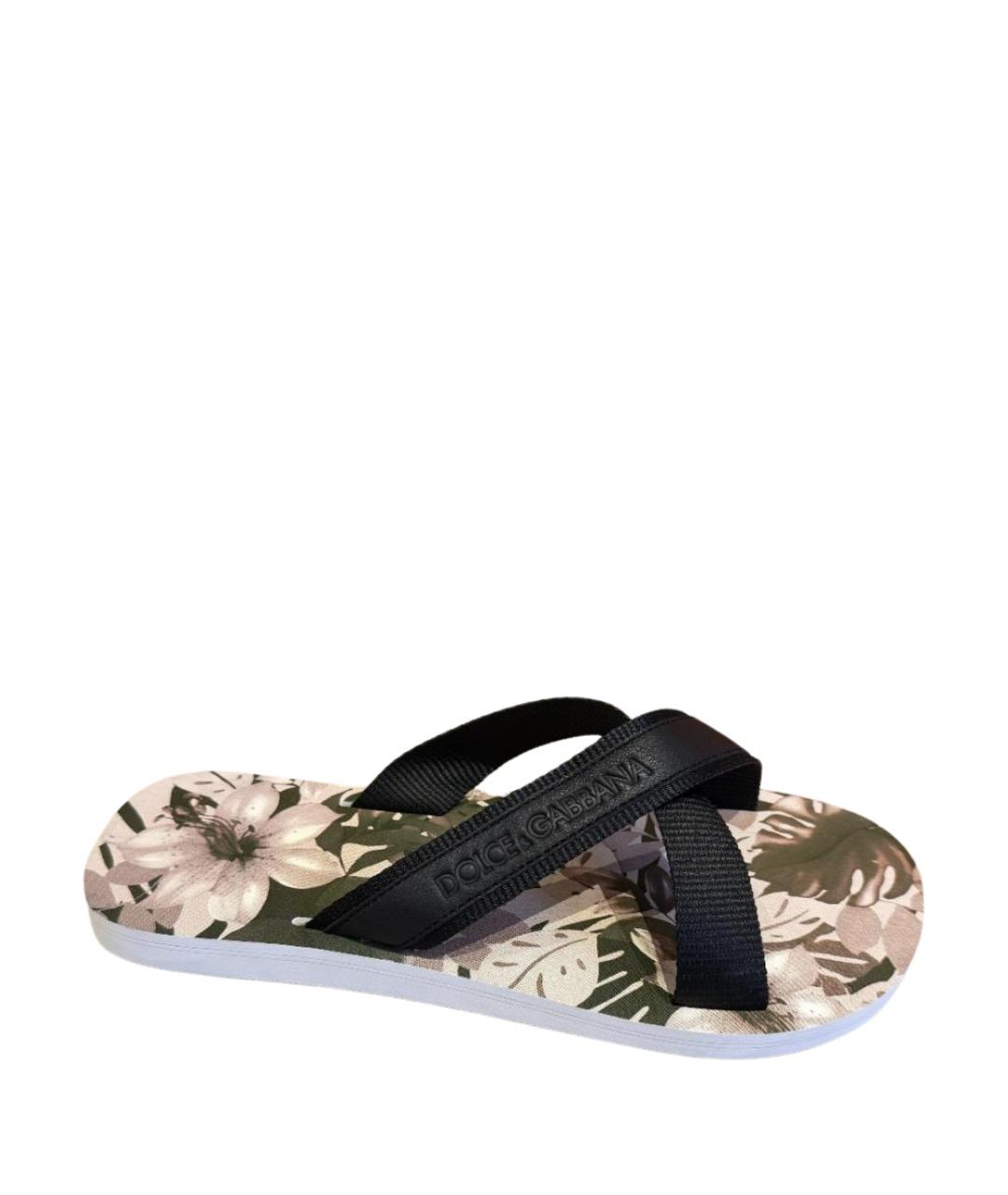 DOLCE&GABBANA Мульти резиновые шлепанцы, фото 1