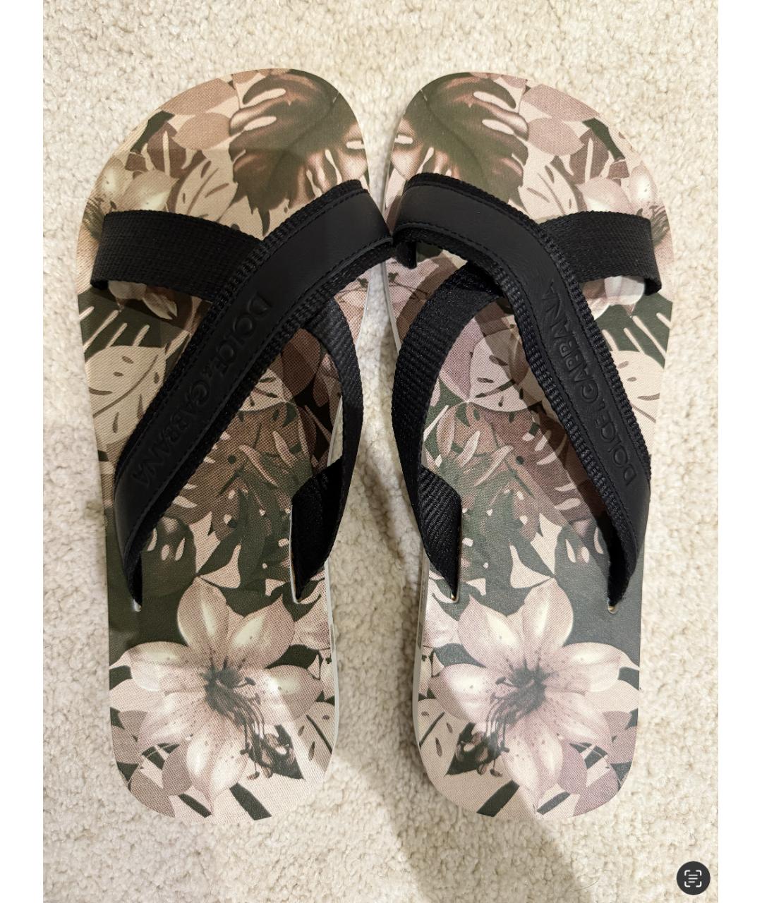 DOLCE&GABBANA Мульти резиновые шлепанцы, фото 3