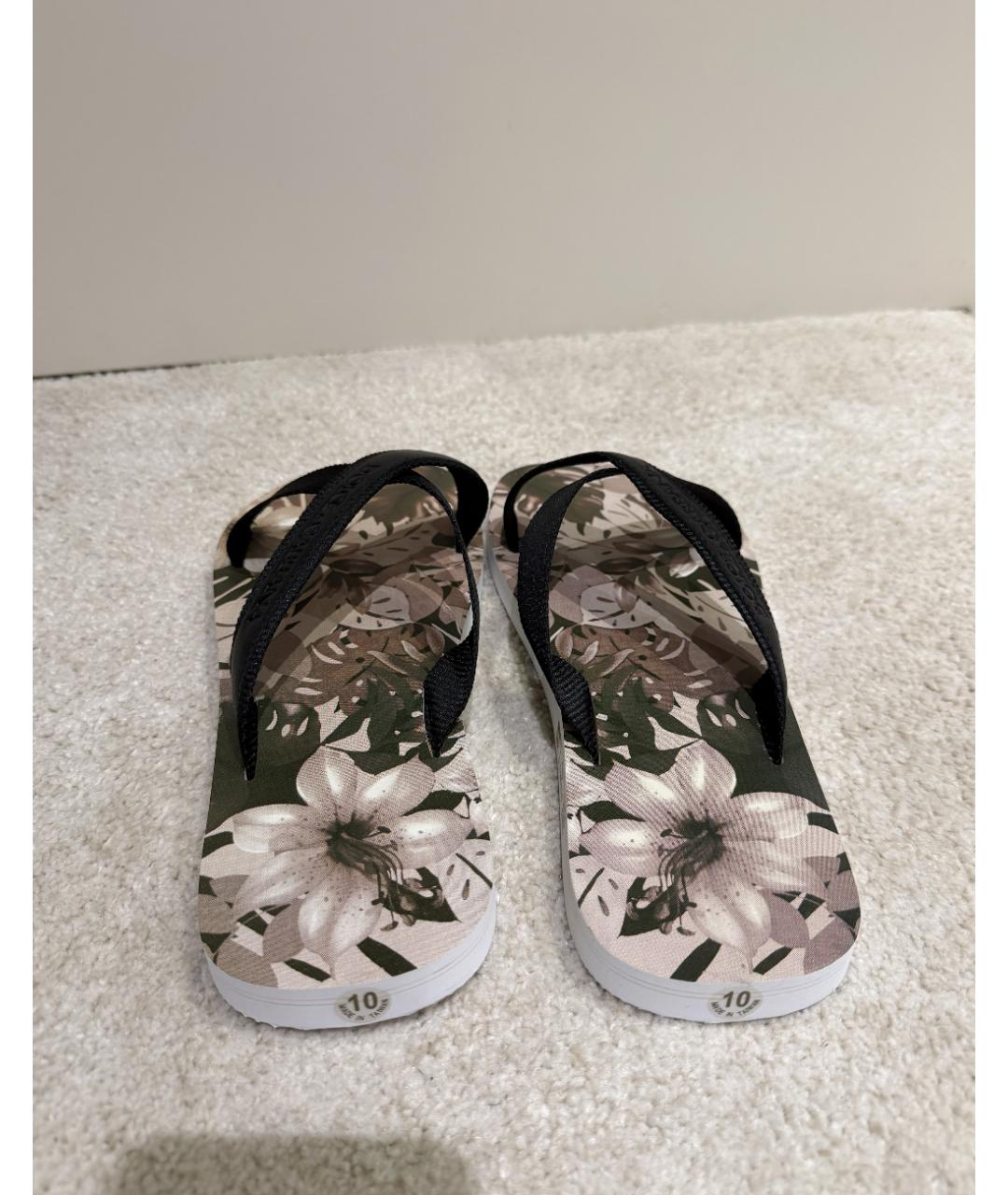 DOLCE&GABBANA Мульти резиновые шлепанцы, фото 4