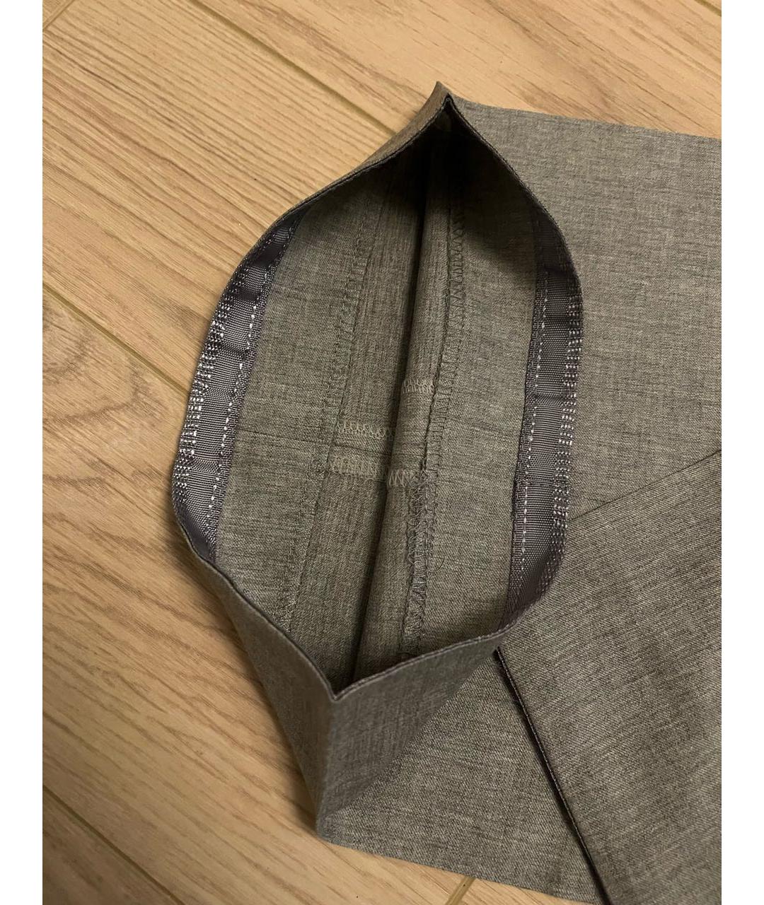 RAVAZZOLO Серые шерстяные классические брюки, фото 5