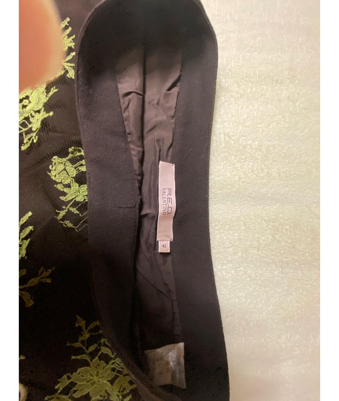 RED VALENTINO Коричневая вискозная юбка миди, фото 3