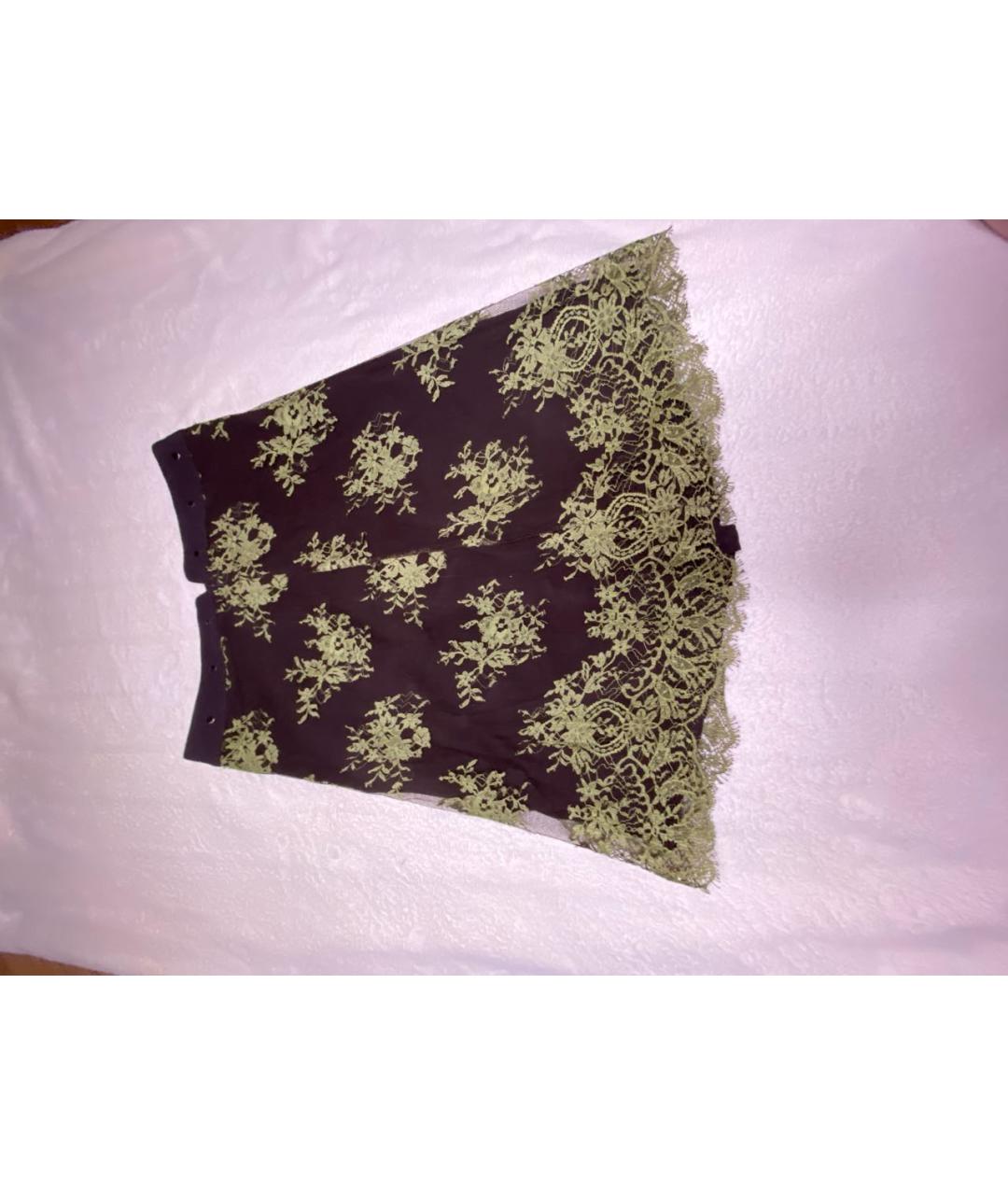 RED VALENTINO Коричневая вискозная юбка миди, фото 2