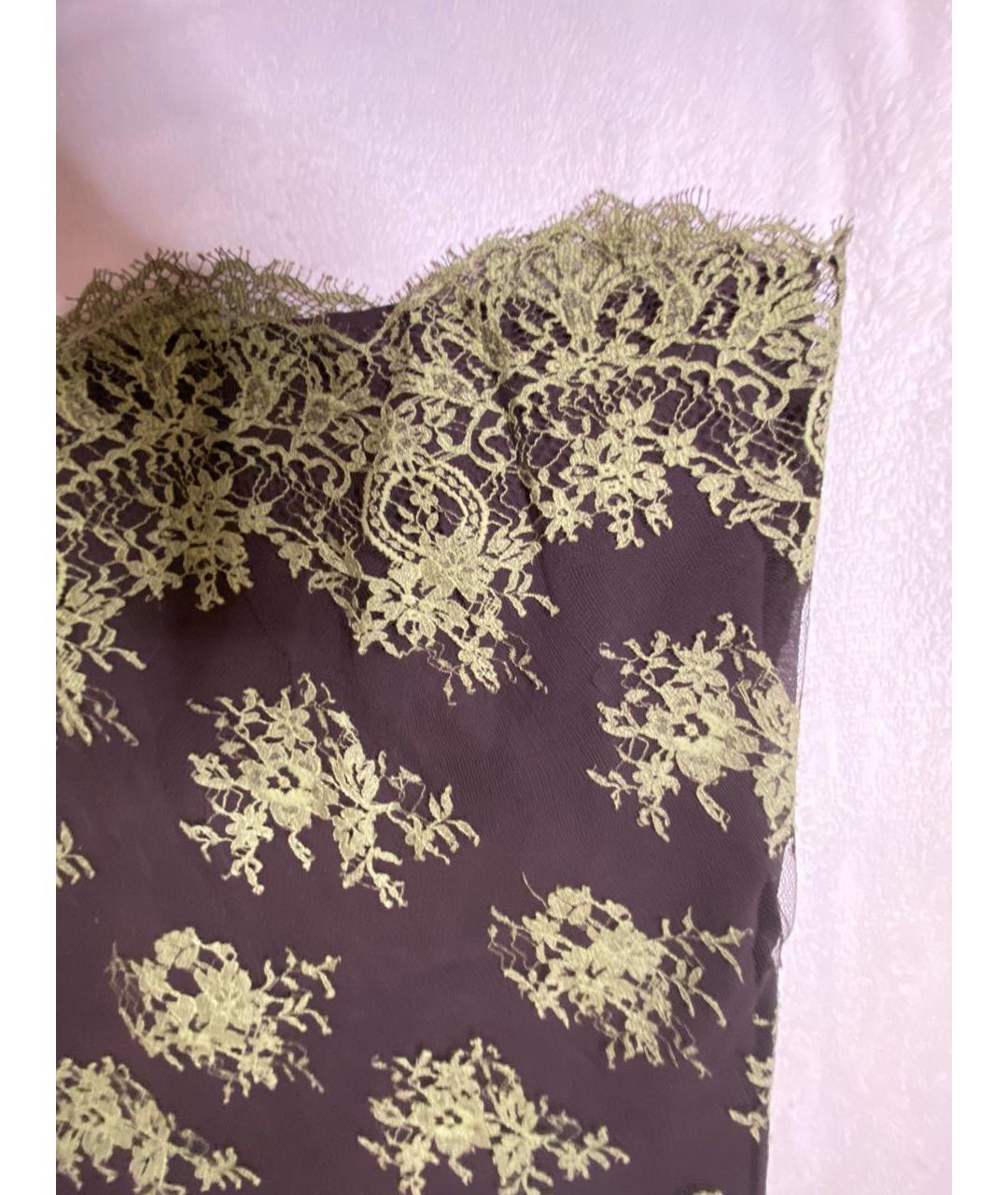 RED VALENTINO Коричневая вискозная юбка миди, фото 4