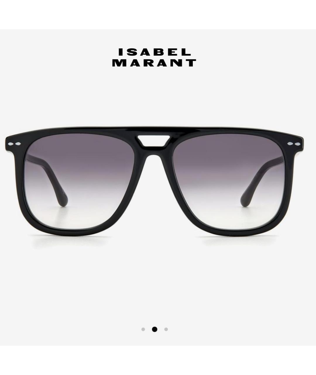 ISABEL MARANT Черные пластиковые солнцезащитные очки, фото 2