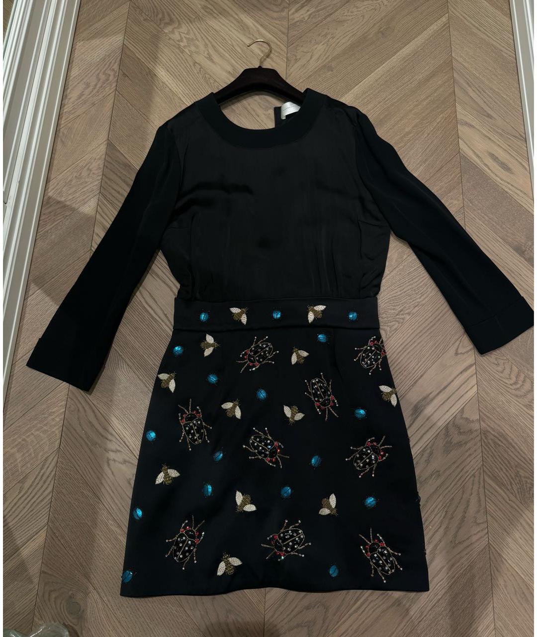 VICTORIA BECKHAM Черное вискозное коктейльное платье, фото 4