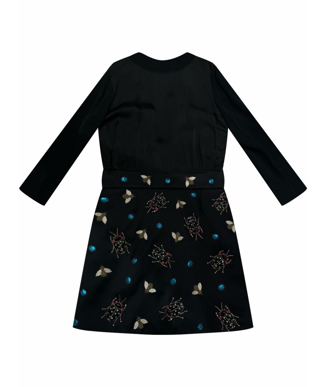 VICTORIA BECKHAM Черное вискозное коктейльное платье, фото 1