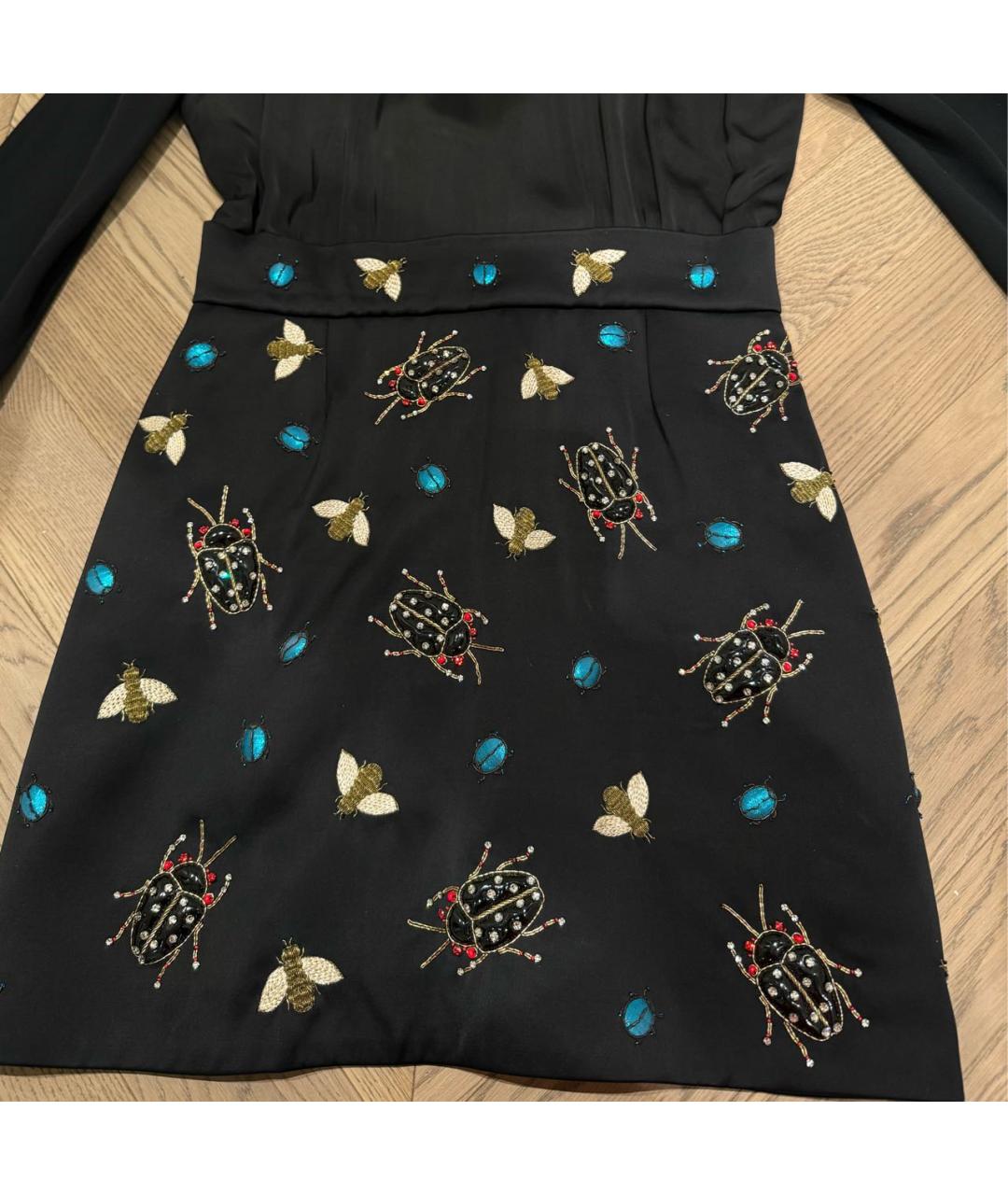 VICTORIA BECKHAM Черное вискозное коктейльное платье, фото 2