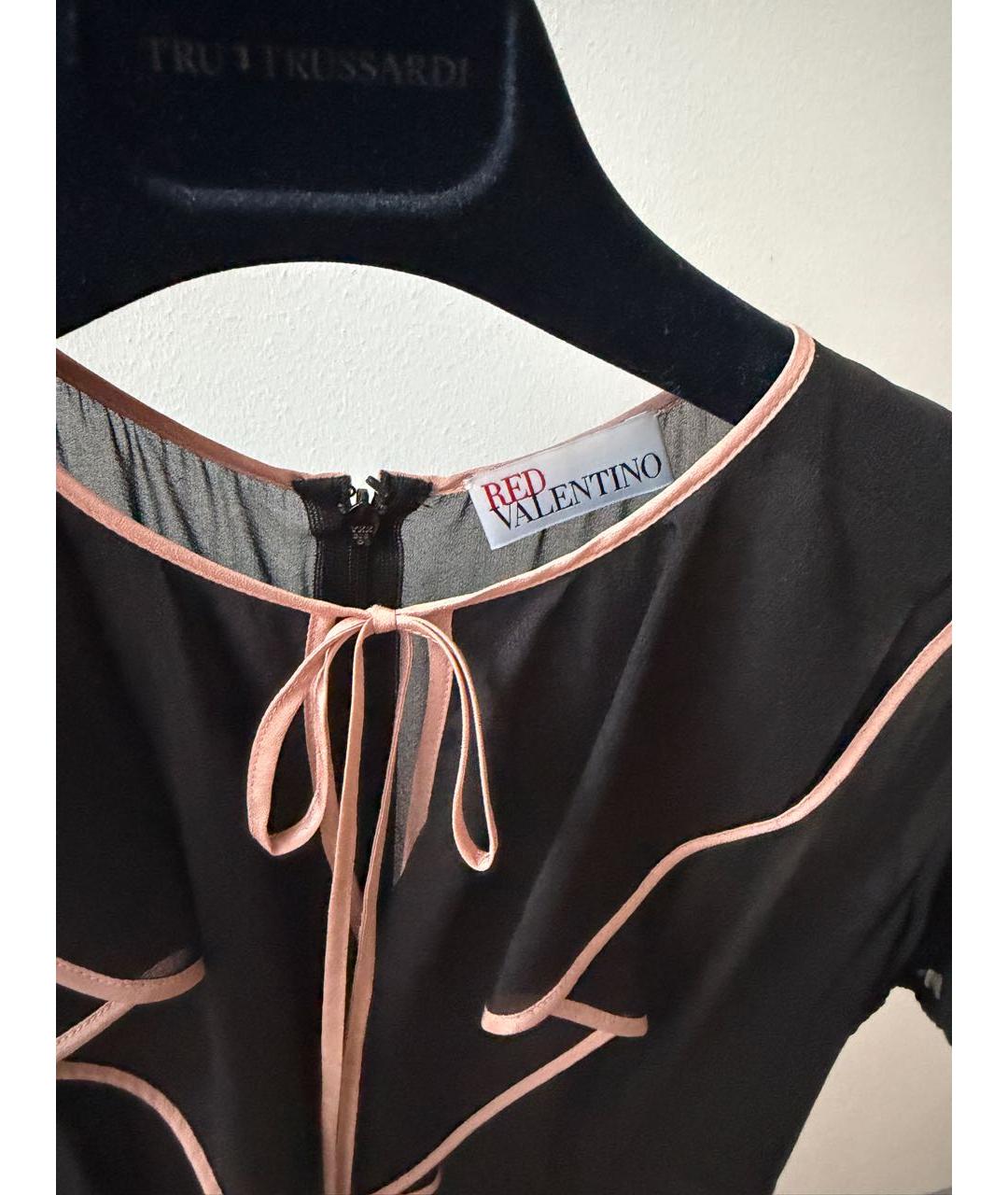 RED VALENTINO Коралловый шелковый сарафан, фото 3