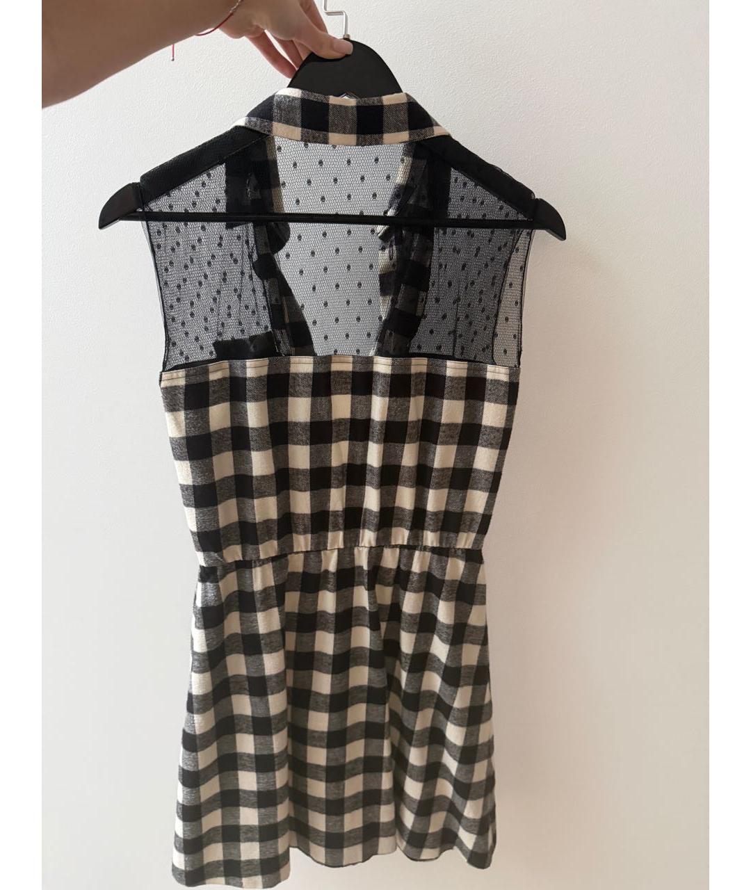 RED VALENTINO Черное шерстяное повседневное платье, фото 2