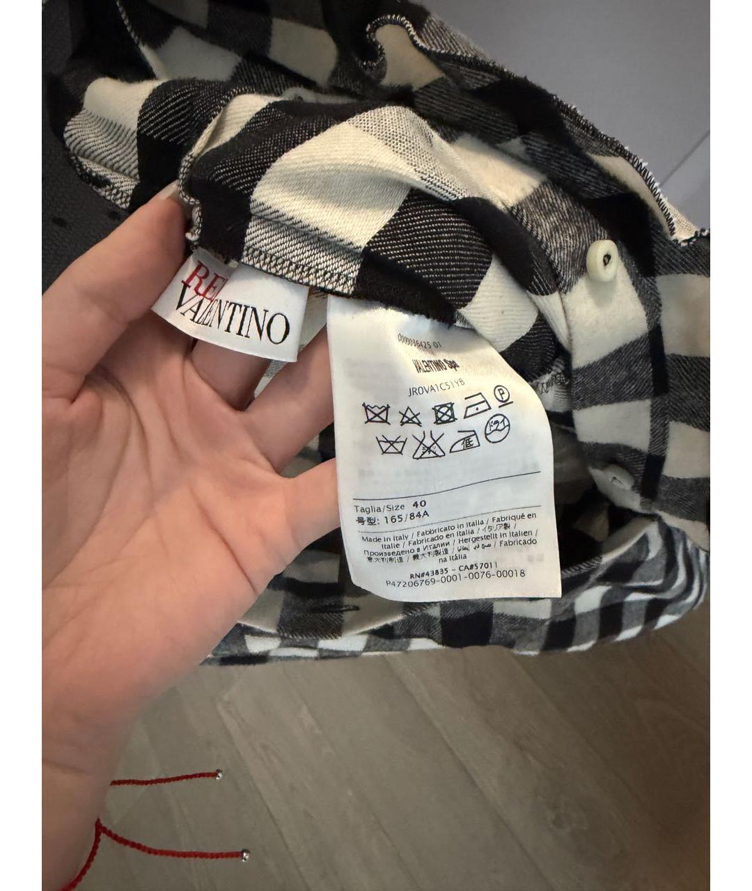 RED VALENTINO Черное шерстяное повседневное платье, фото 3