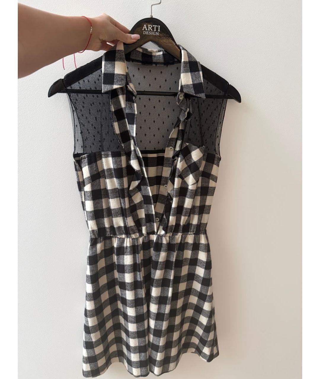 RED VALENTINO Черное шерстяное повседневное платье, фото 4