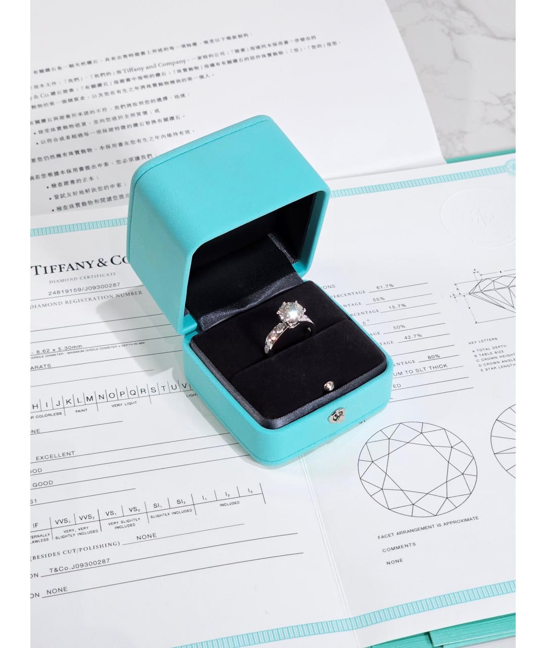 TIFFANY&CO Серебряное платиновое кольцо, фото 2