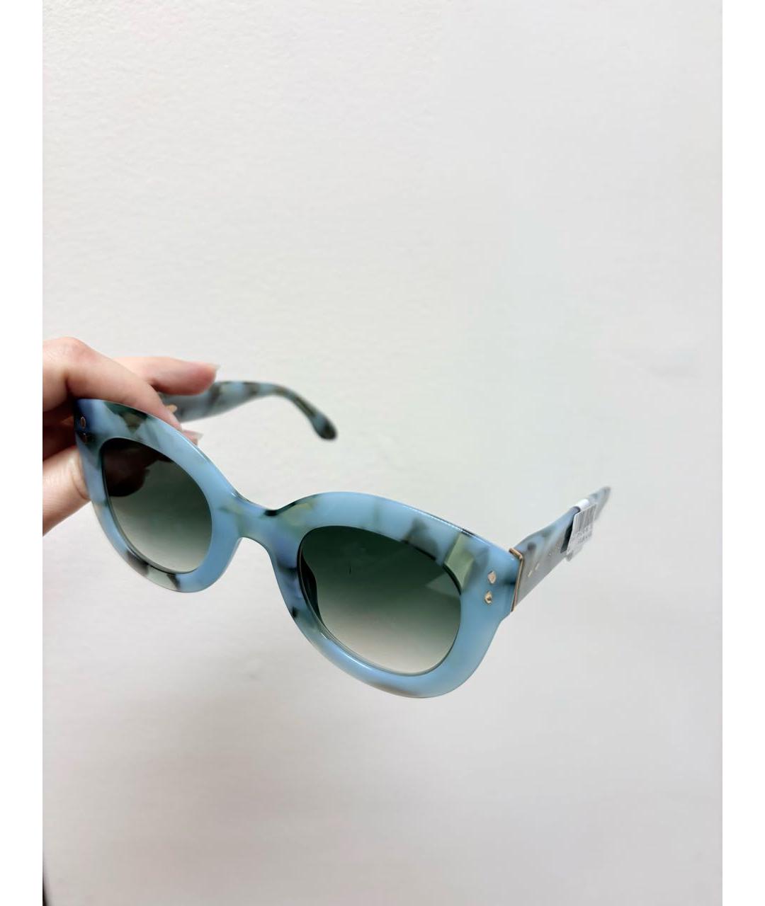 ISABEL MARANT Бирюзовые пластиковые солнцезащитные очки, фото 6