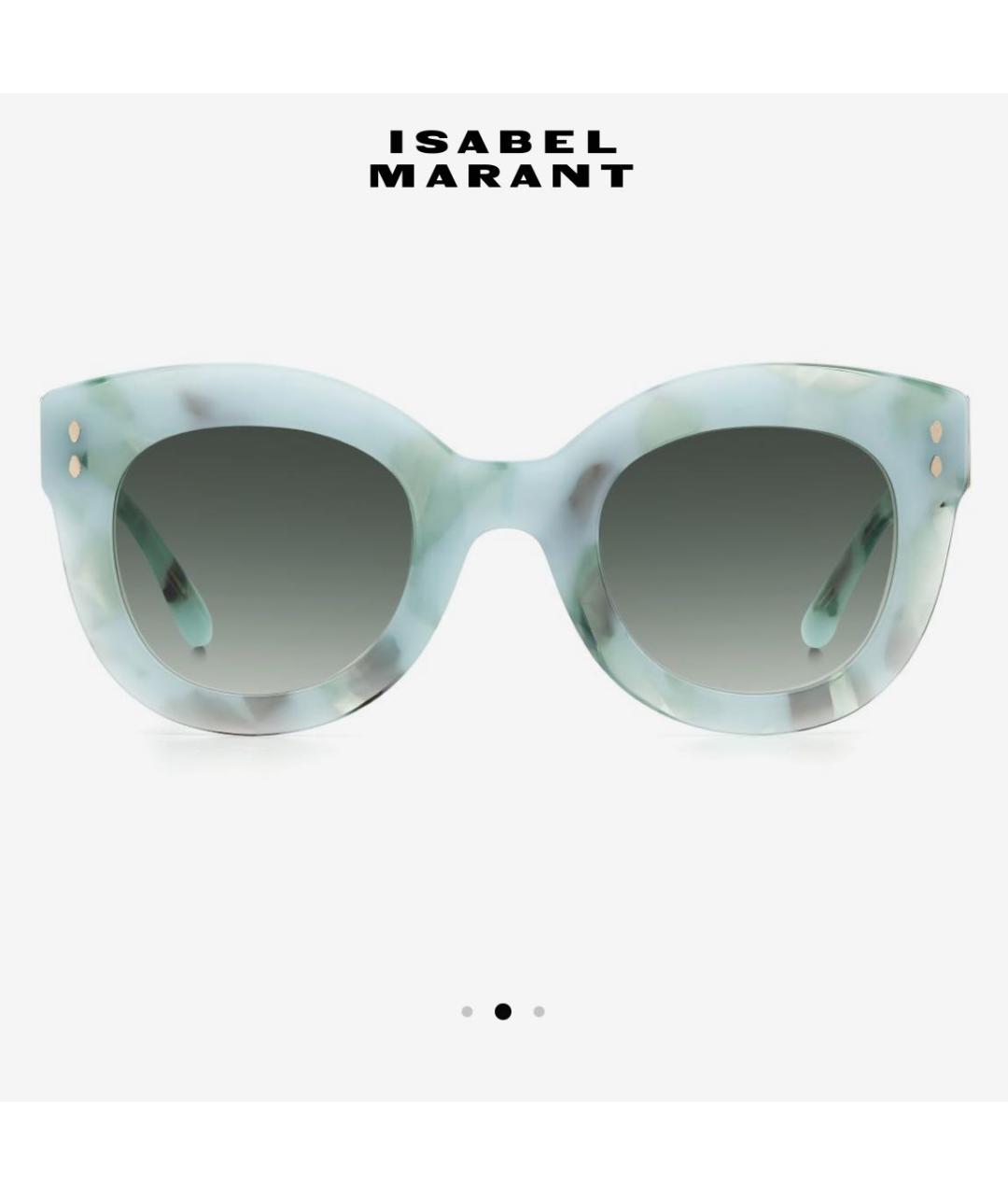 ISABEL MARANT Бирюзовые пластиковые солнцезащитные очки, фото 2