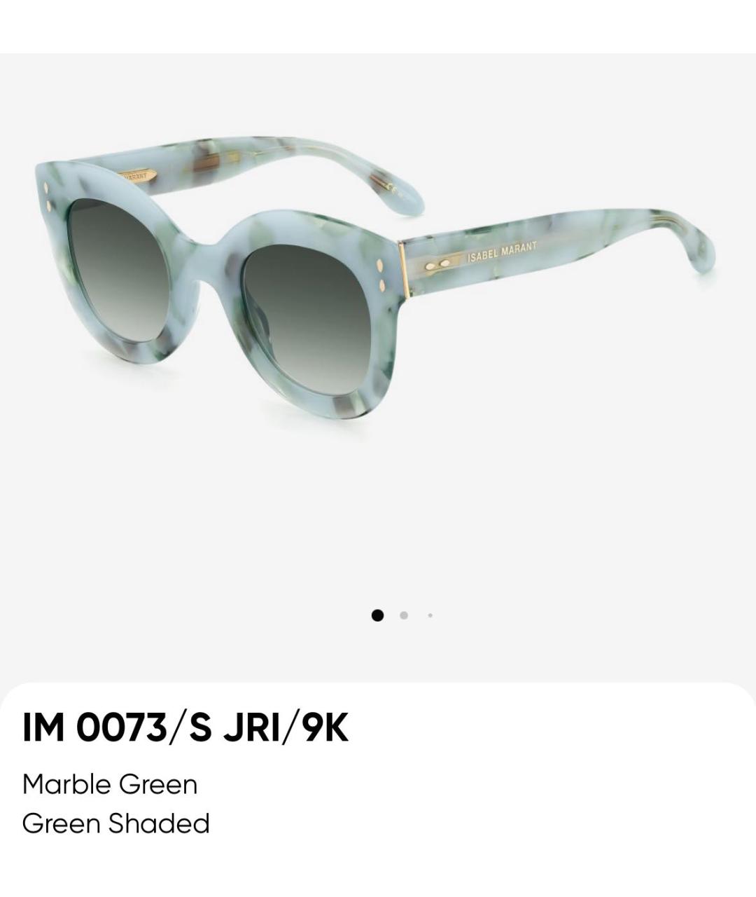 ISABEL MARANT Бирюзовые пластиковые солнцезащитные очки, фото 9