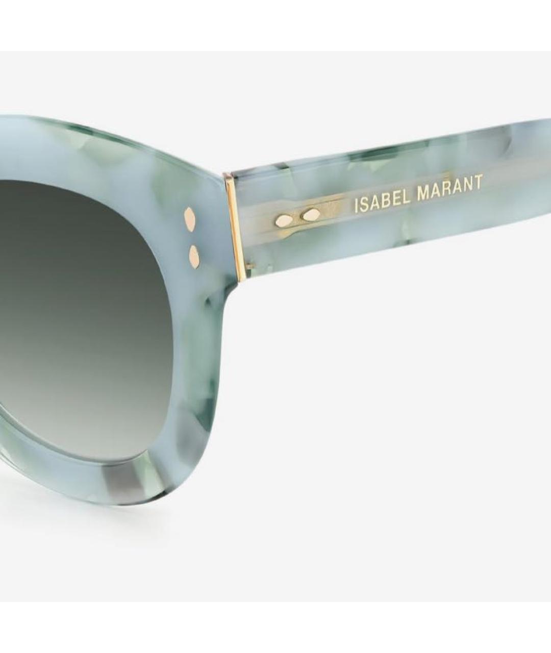 ISABEL MARANT Бирюзовые пластиковые солнцезащитные очки, фото 3