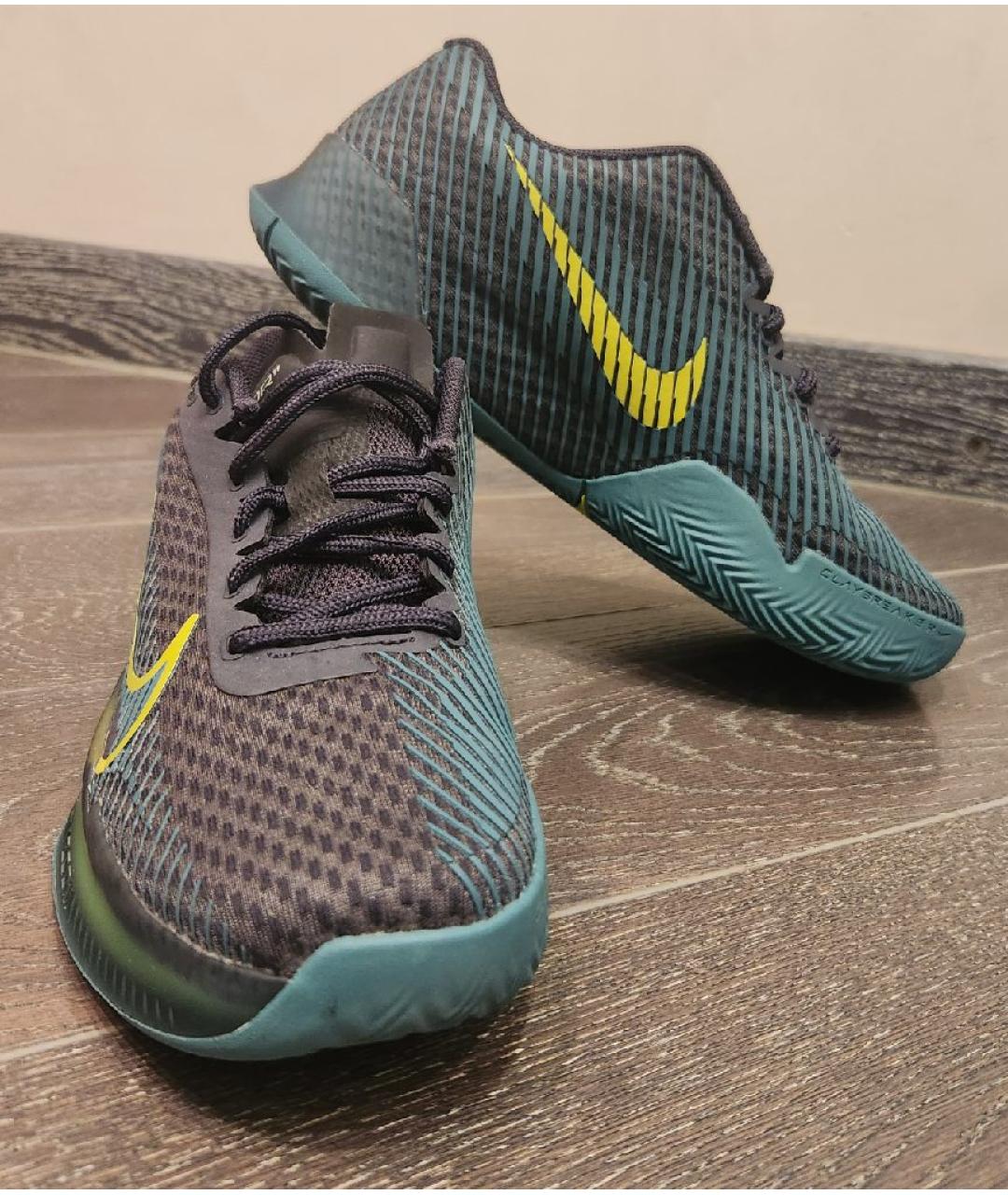 NIKE Темно-синие текстильные кроссовки, фото 2