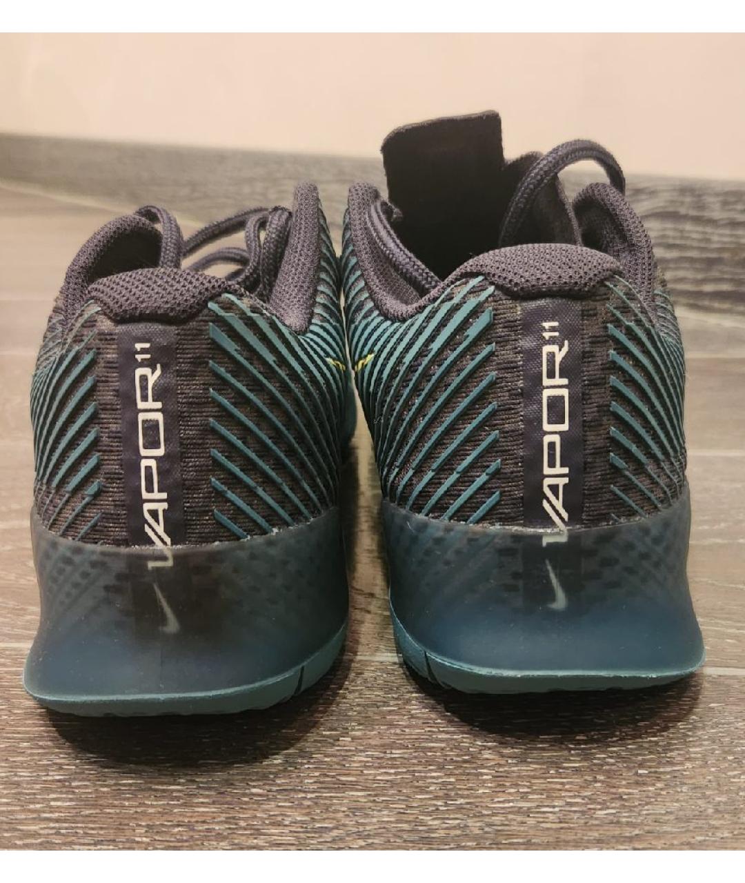 NIKE Темно-синие текстильные кроссовки, фото 4