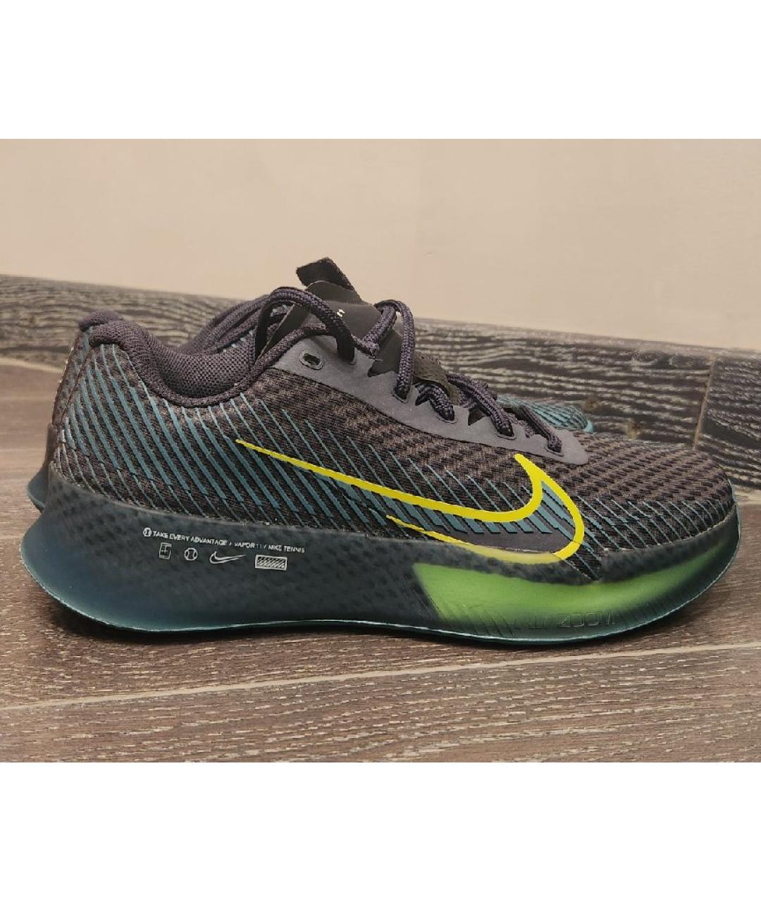 NIKE Темно-синие текстильные кроссовки, фото 5