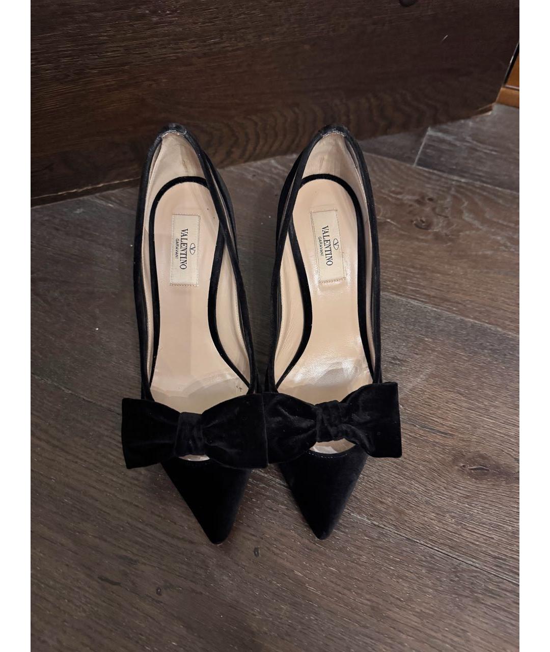 VALENTINO Черные бархатные туфли, фото 2
