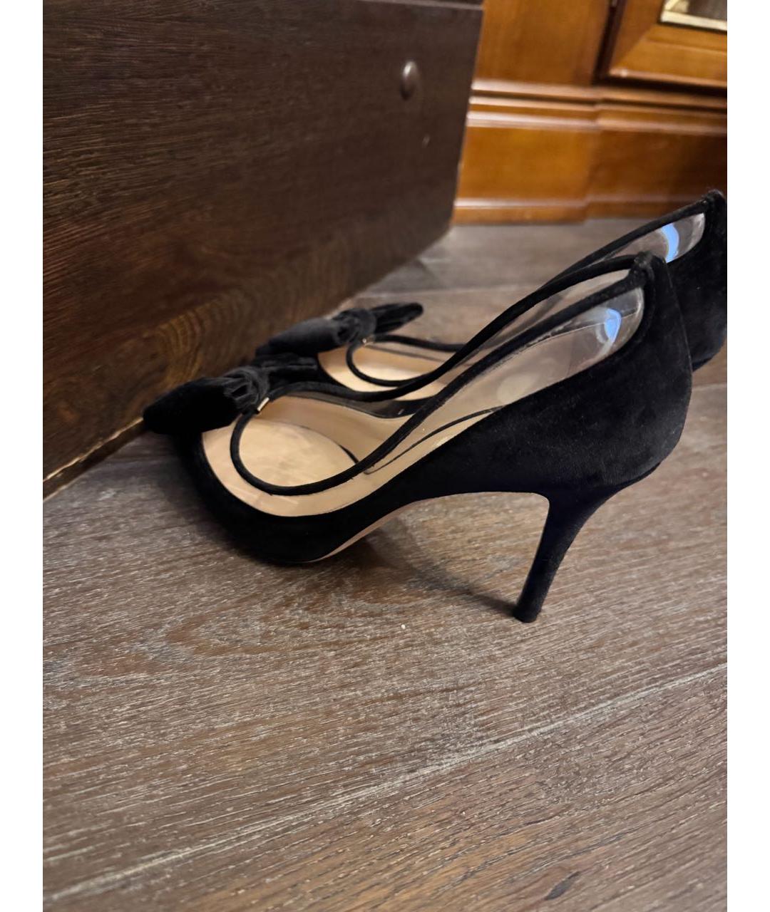 VALENTINO Черные бархатные туфли, фото 3