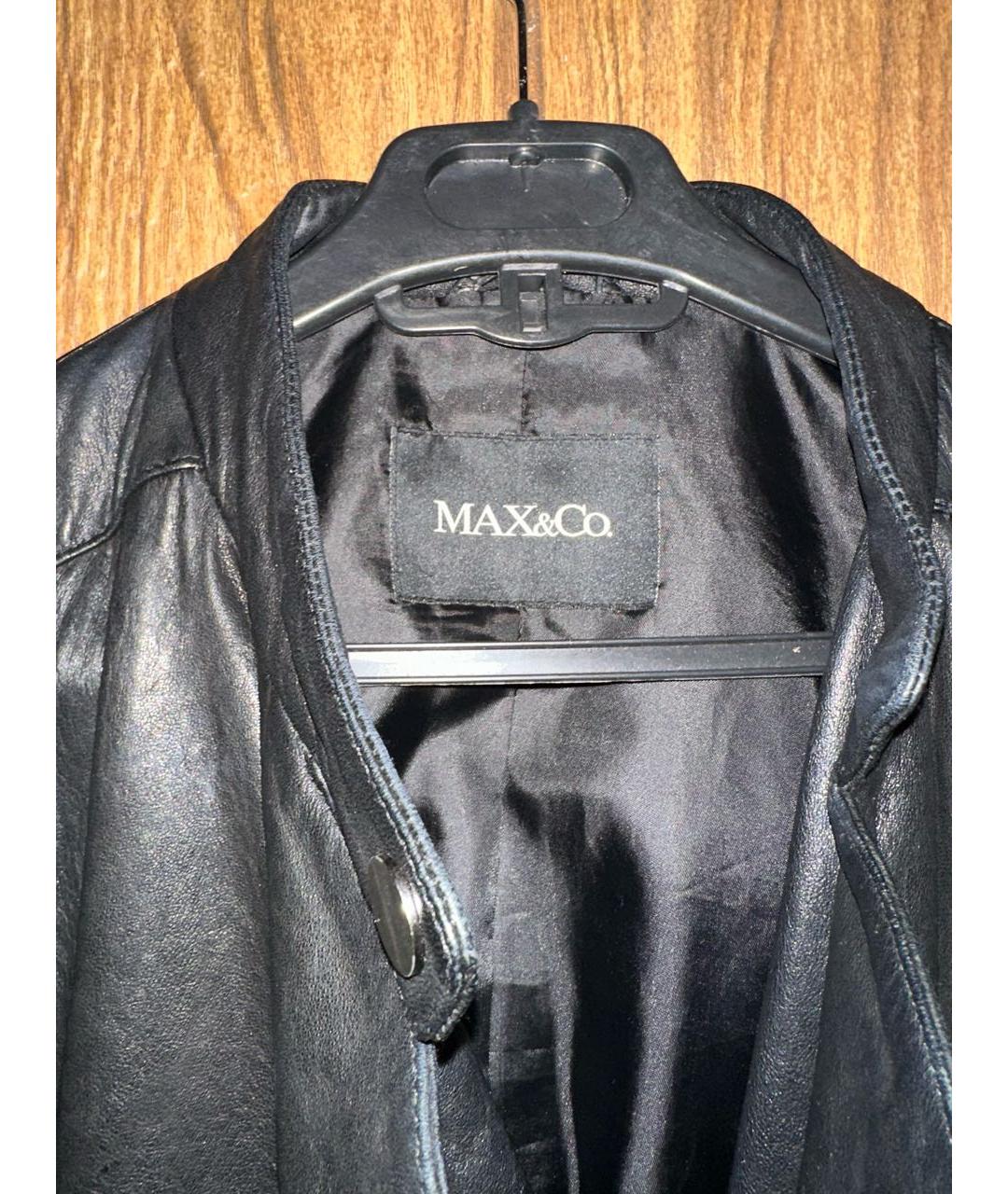 MAX&CO Черная кожаная куртка, фото 4