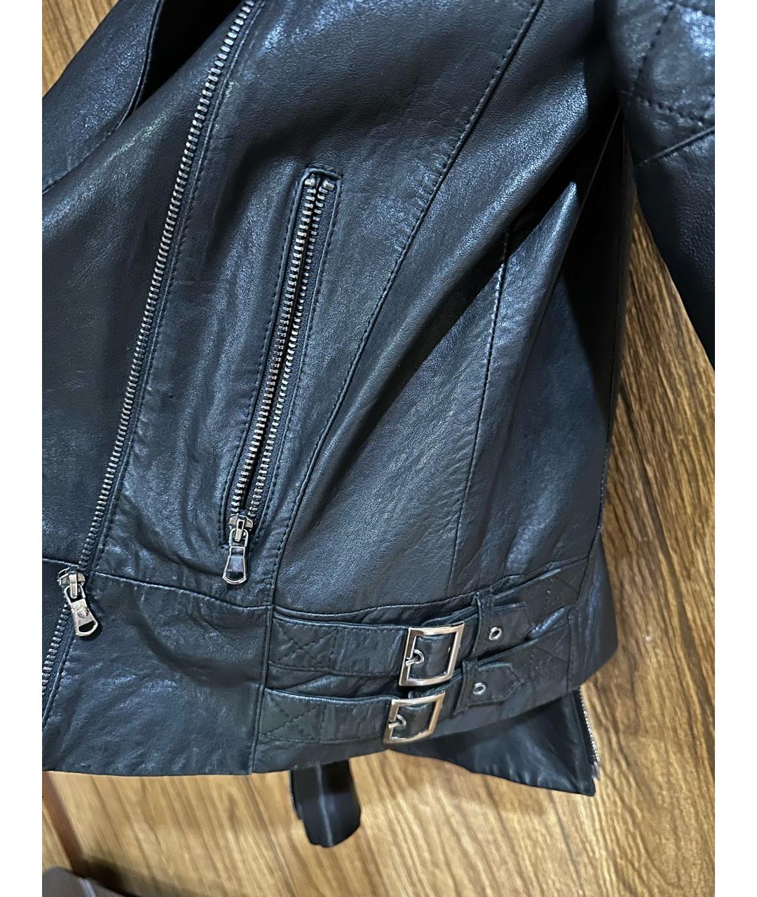 MAX&CO Черная кожаная куртка, фото 3