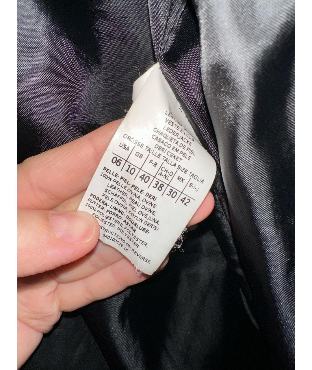 MAX&CO Черная кожаная куртка, фото 5