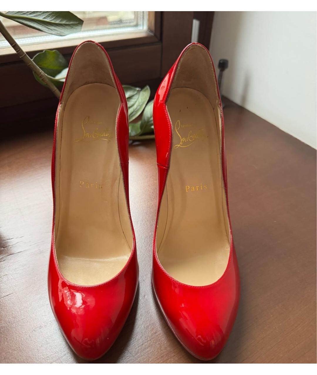 CHRISTIAN LOUBOUTIN Красные туфли из лакированной кожи, фото 3