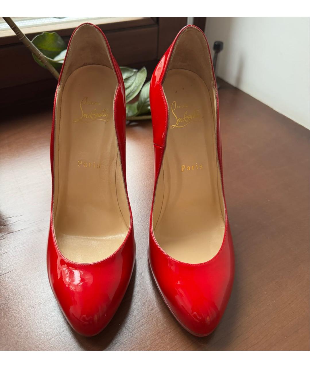 CHRISTIAN LOUBOUTIN Красные туфли из лакированной кожи, фото 2