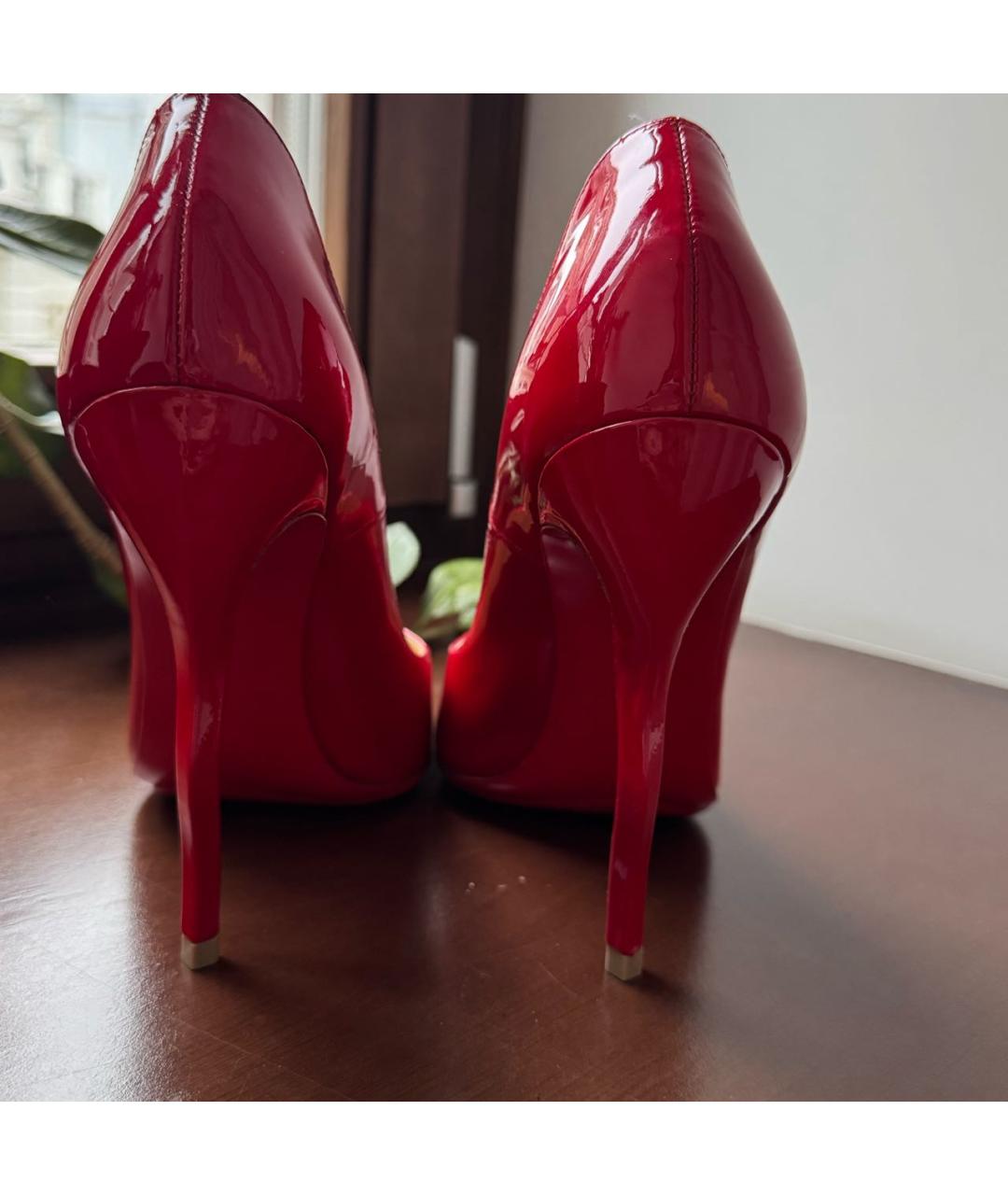 CHRISTIAN LOUBOUTIN Красные туфли из лакированной кожи, фото 4