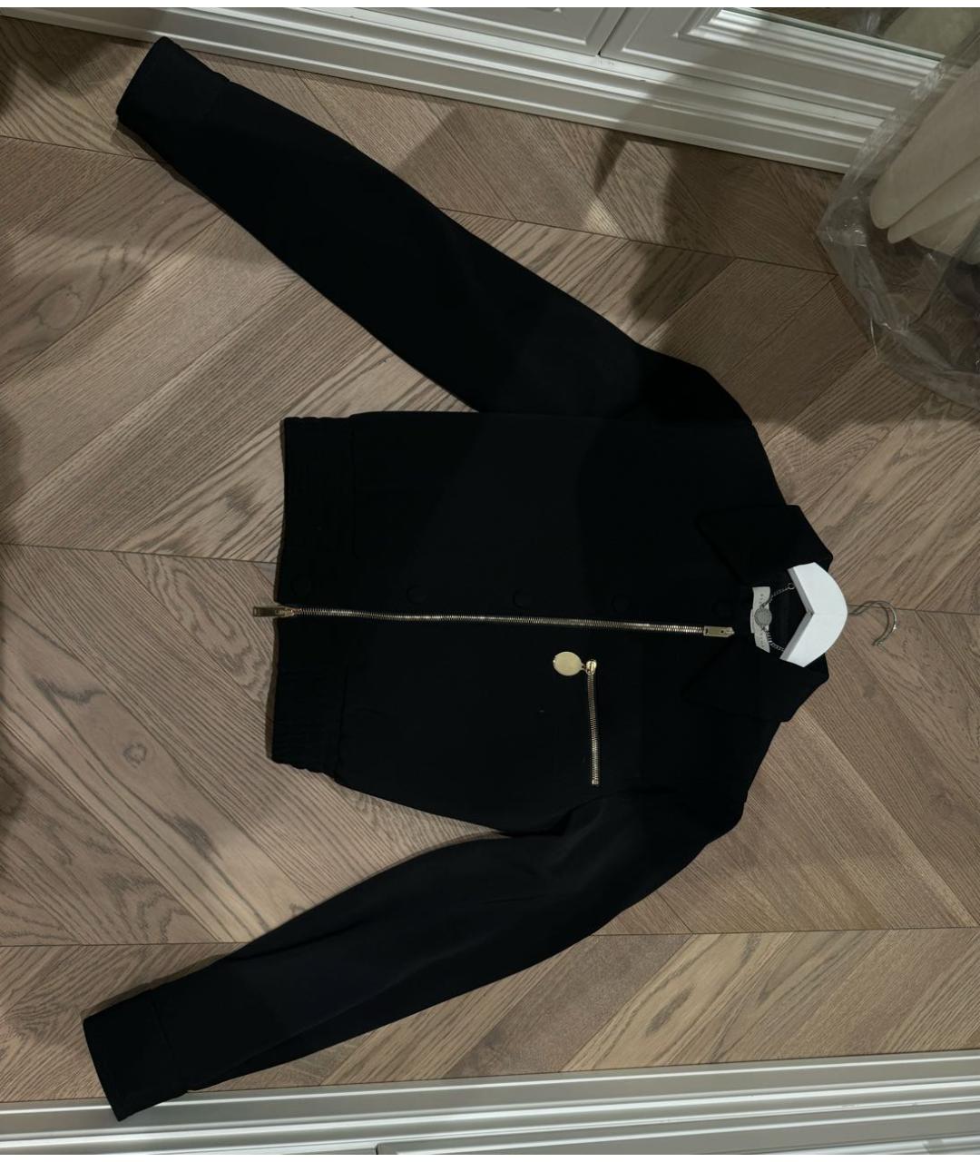 STELLA MCCARTNEY Черный хлопко-эластановый жакет/пиджак, фото 4