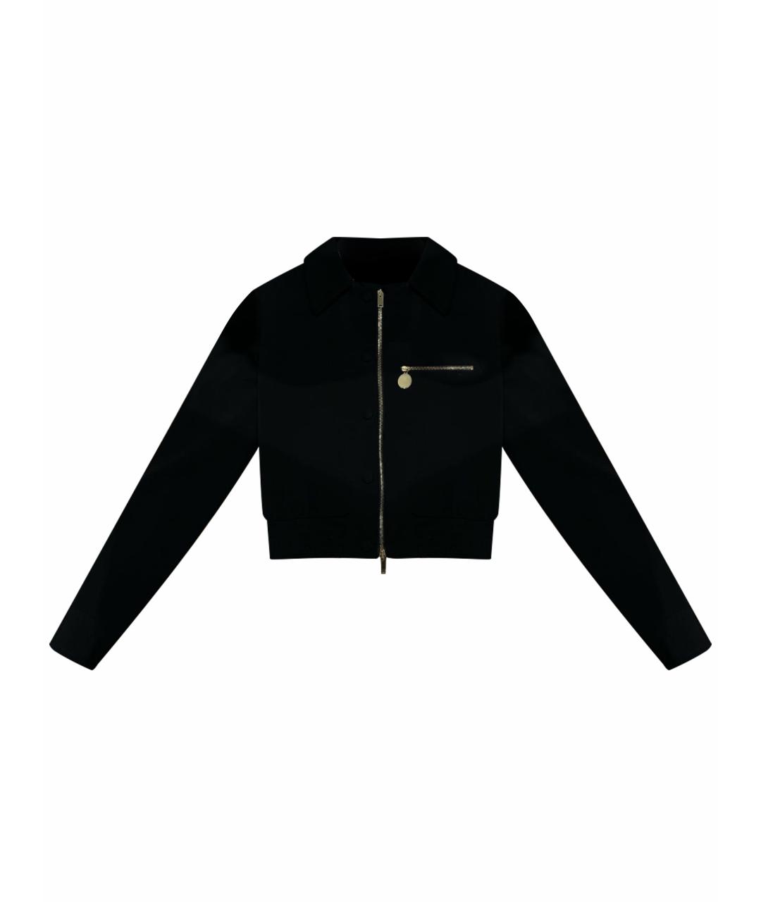 STELLA MCCARTNEY Черный хлопко-эластановый жакет/пиджак, фото 1