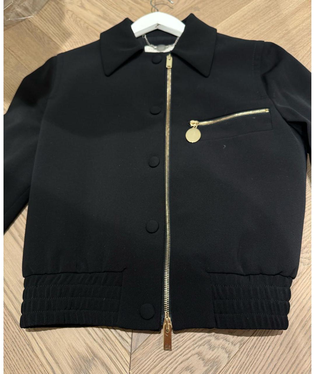 STELLA MCCARTNEY Черный хлопко-эластановый жакет/пиджак, фото 2