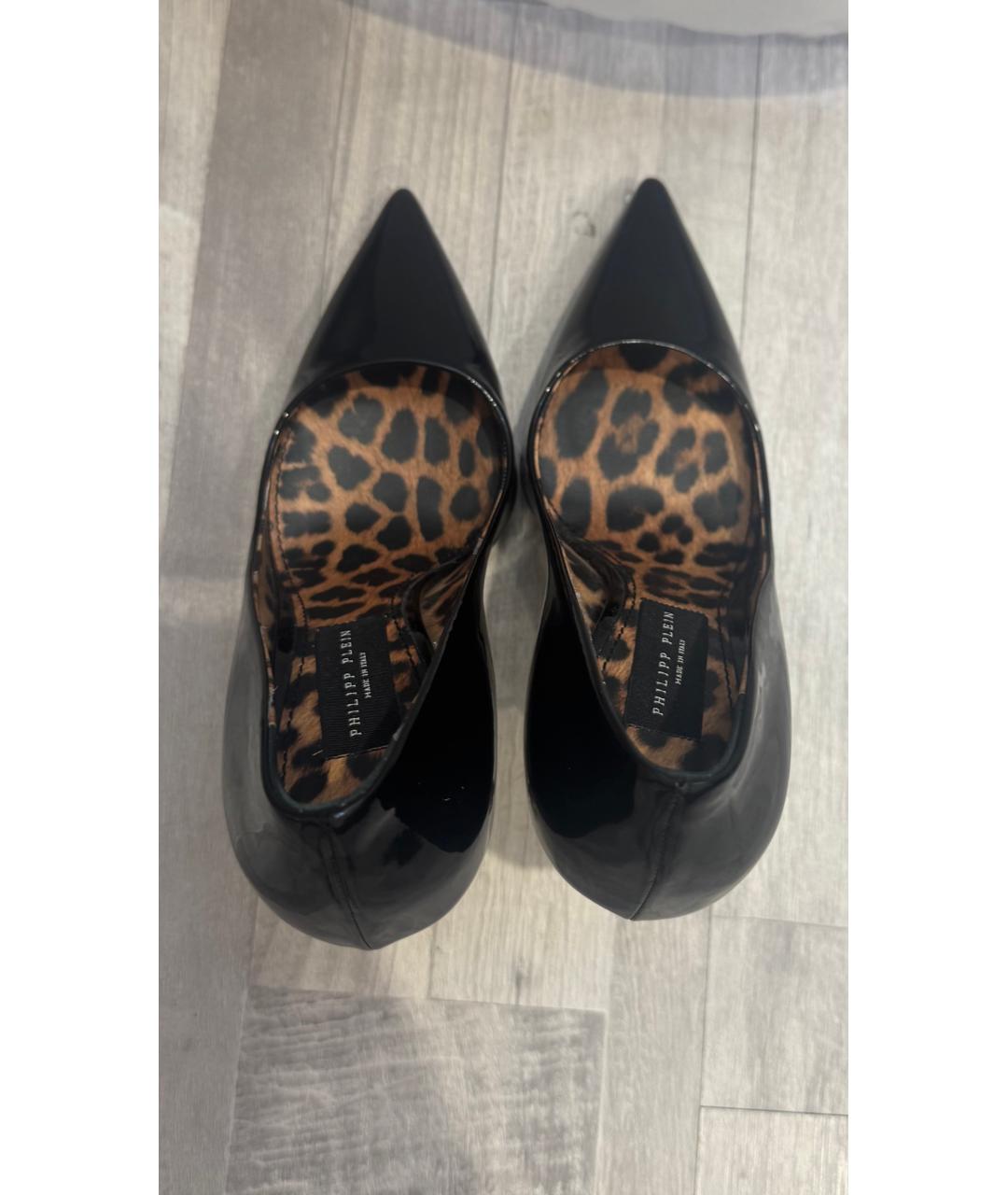 PHILIPP PLEIN Черные туфли из лакированной кожи, фото 3