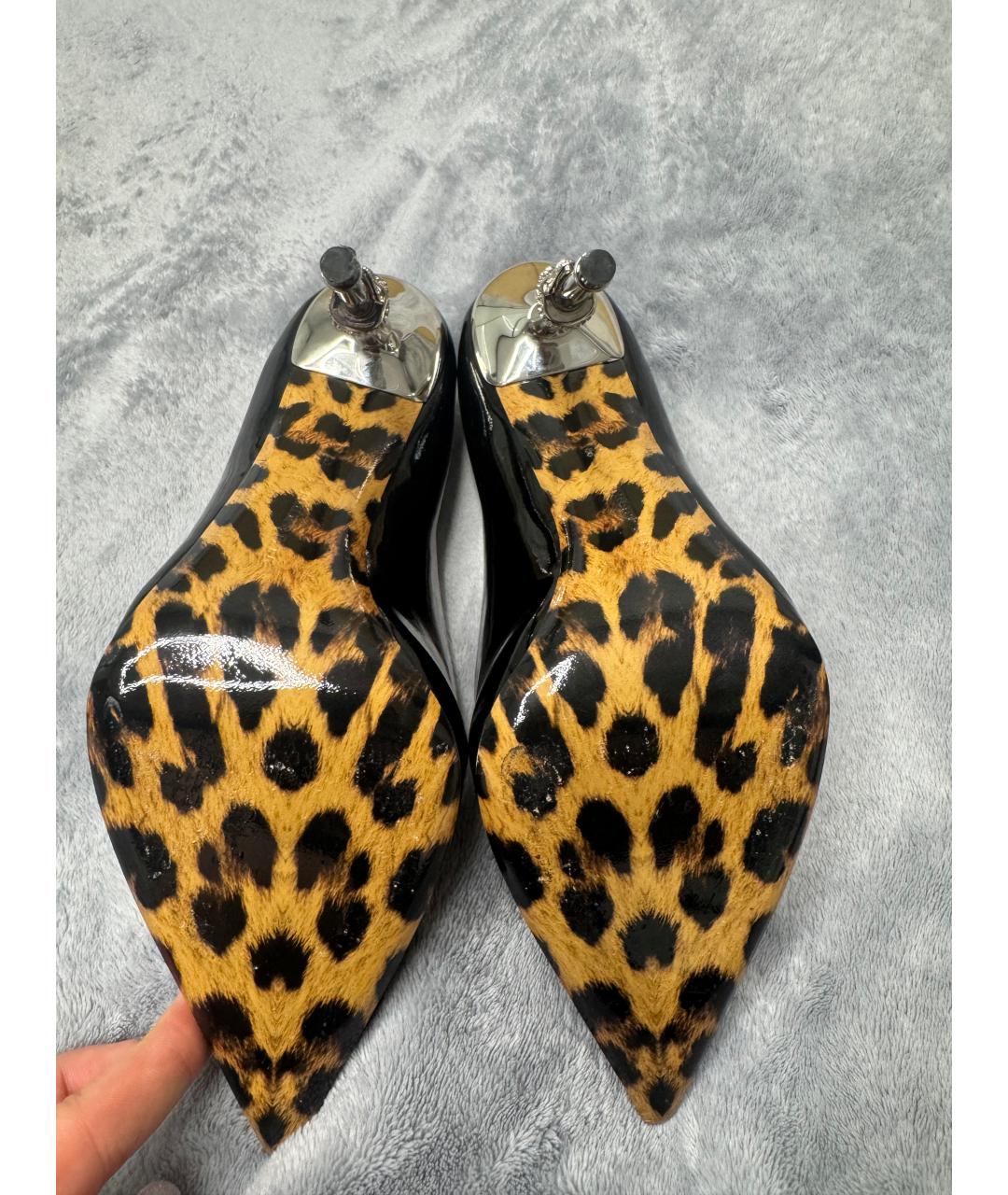 PHILIPP PLEIN Черные туфли из лакированной кожи, фото 5