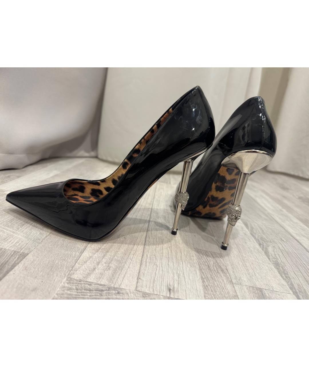 PHILIPP PLEIN Черные туфли из лакированной кожи, фото 9