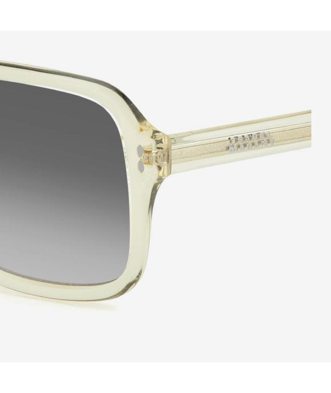 ISABEL MARANT Бежевые пластиковые солнцезащитные очки, фото 3